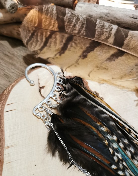 Tour d'oreille en plumes naturelles - Sioux